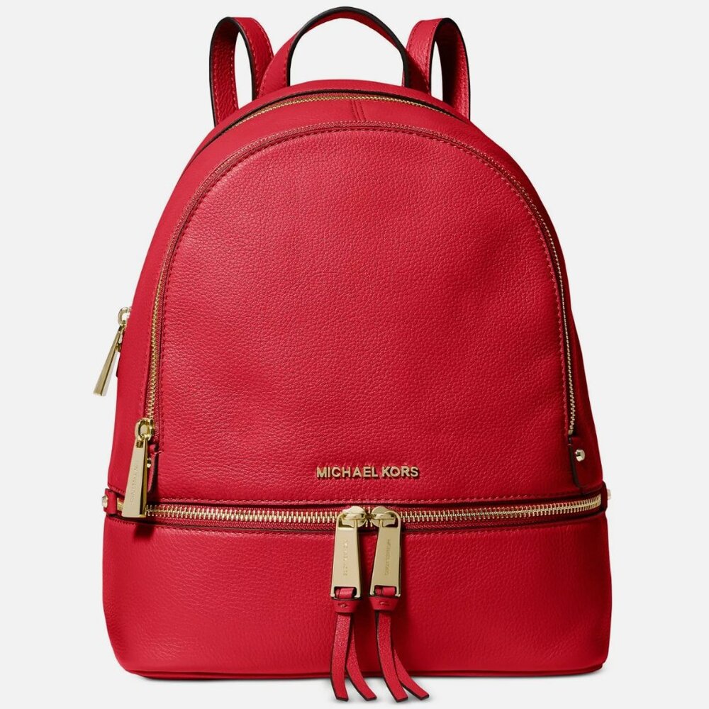 MICHAEL KORS Medium Red Watermelon Leather Backpack